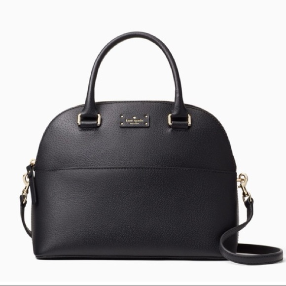 Kate Spade Grove Street Carli Nwt Black Leather Handbag Wkru4192